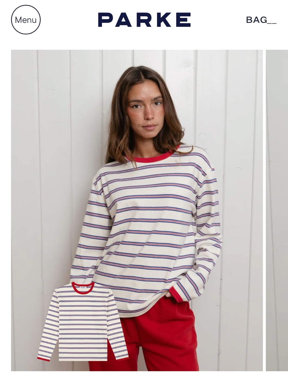 FLASH SALE⚡️🇺🇸PARKE 2026 COASTAL Collection🇺🇸Long Sleeve Shirt “ANCHOR STRIPE”